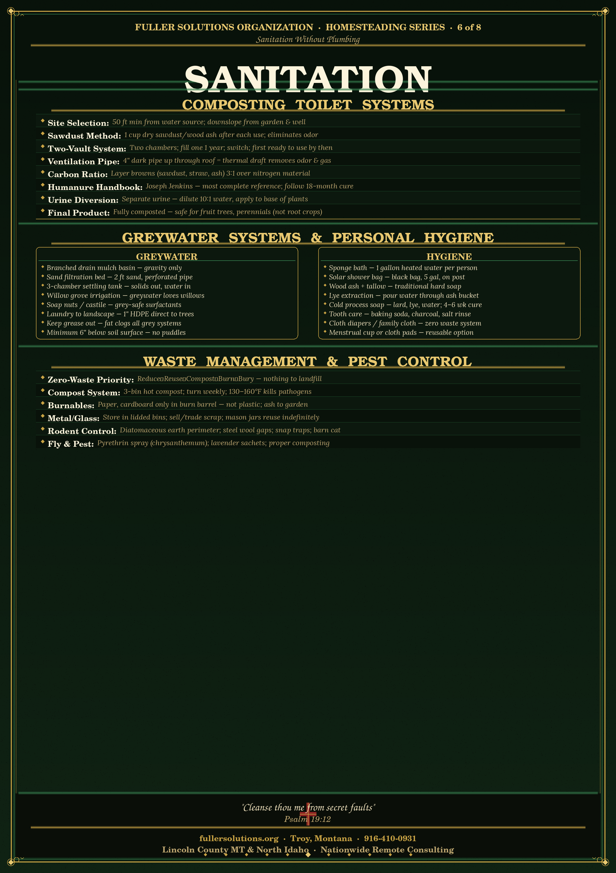 Sanitation Without Plumbing